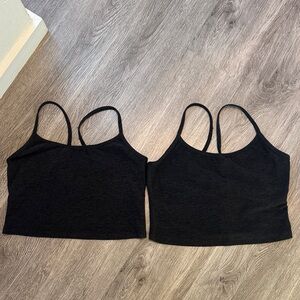 2 Beyond Yoga Charcoal Tank Top. Size Large.